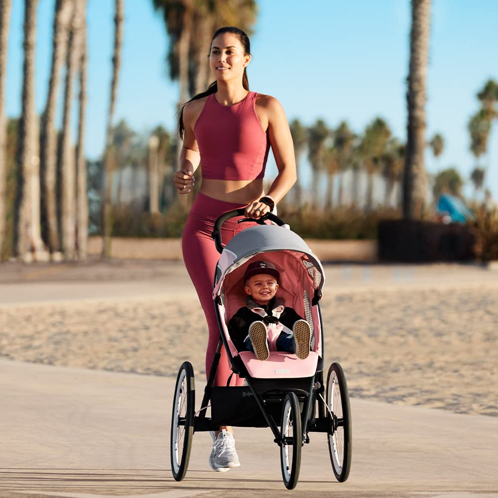 Cybex AVI Jogging Stroller Frame in Black + Pink
