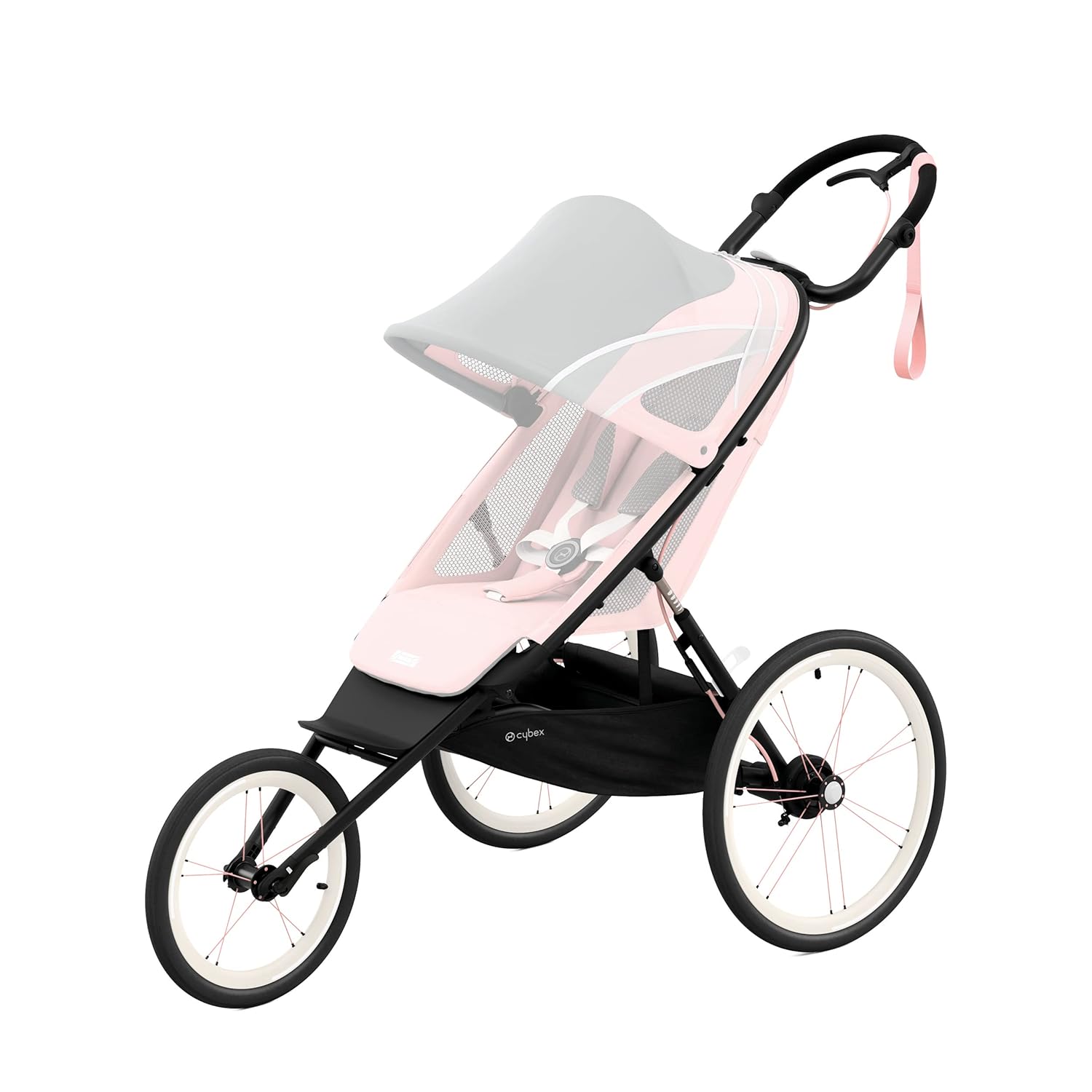 Cybex AVI Jogging Stroller Frame in Black + Pink