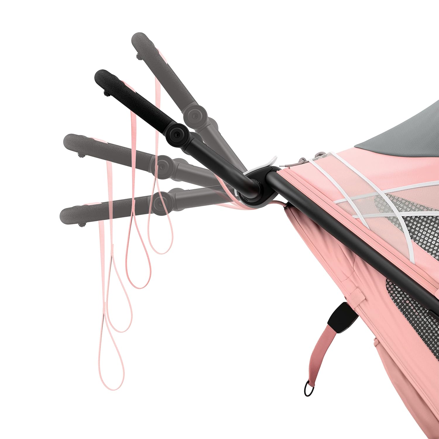 Cybex AVI Jogging Stroller Frame in Black + Pink