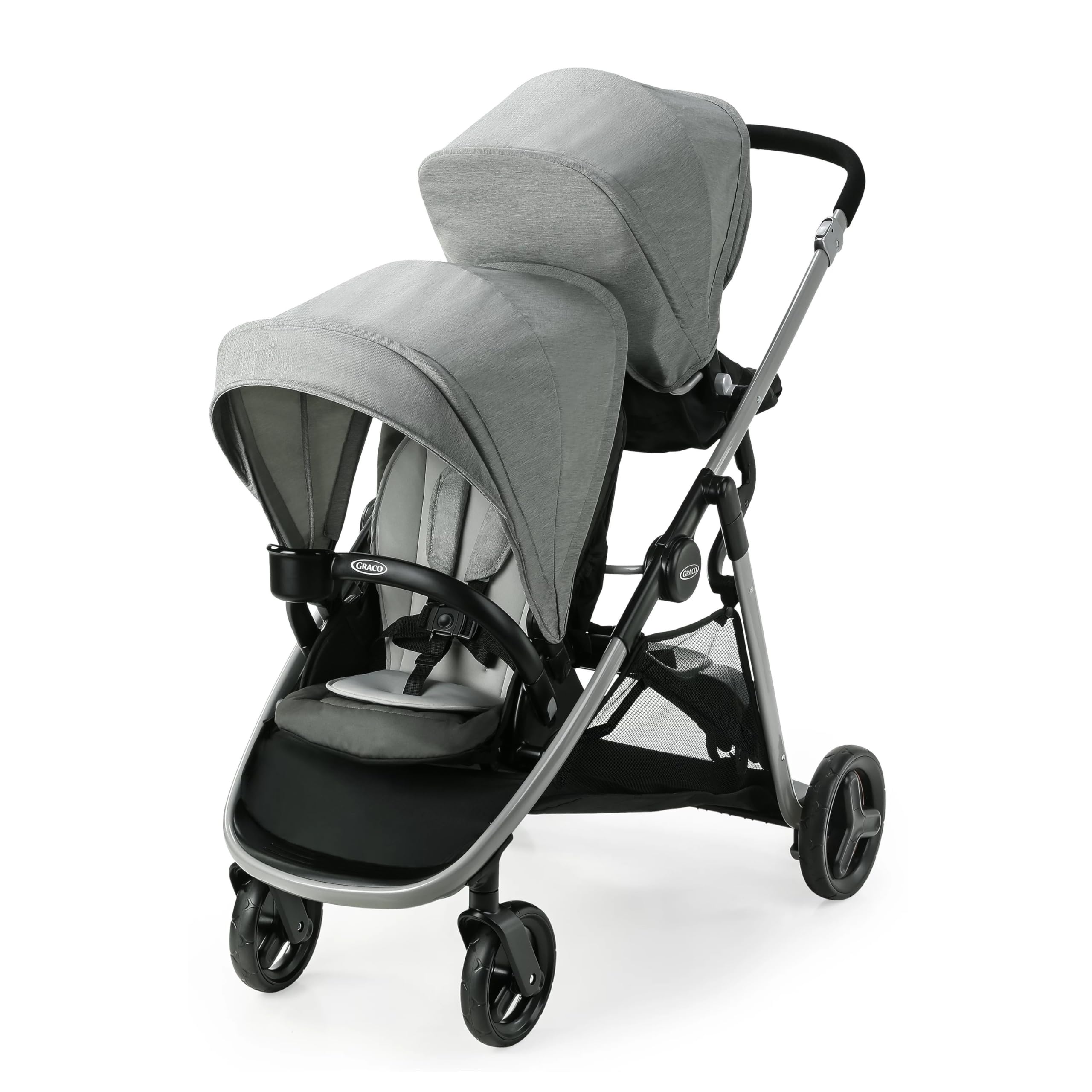 Graco Ready2Grow 2.0 Double Stroller Features Bench Seat and Standing Platform Options, Rafa